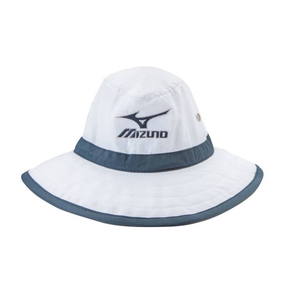 Cappello Mizuno Golf Large Brim Sun Uomo - Bianche/Blu Marino - 67894-MUCH